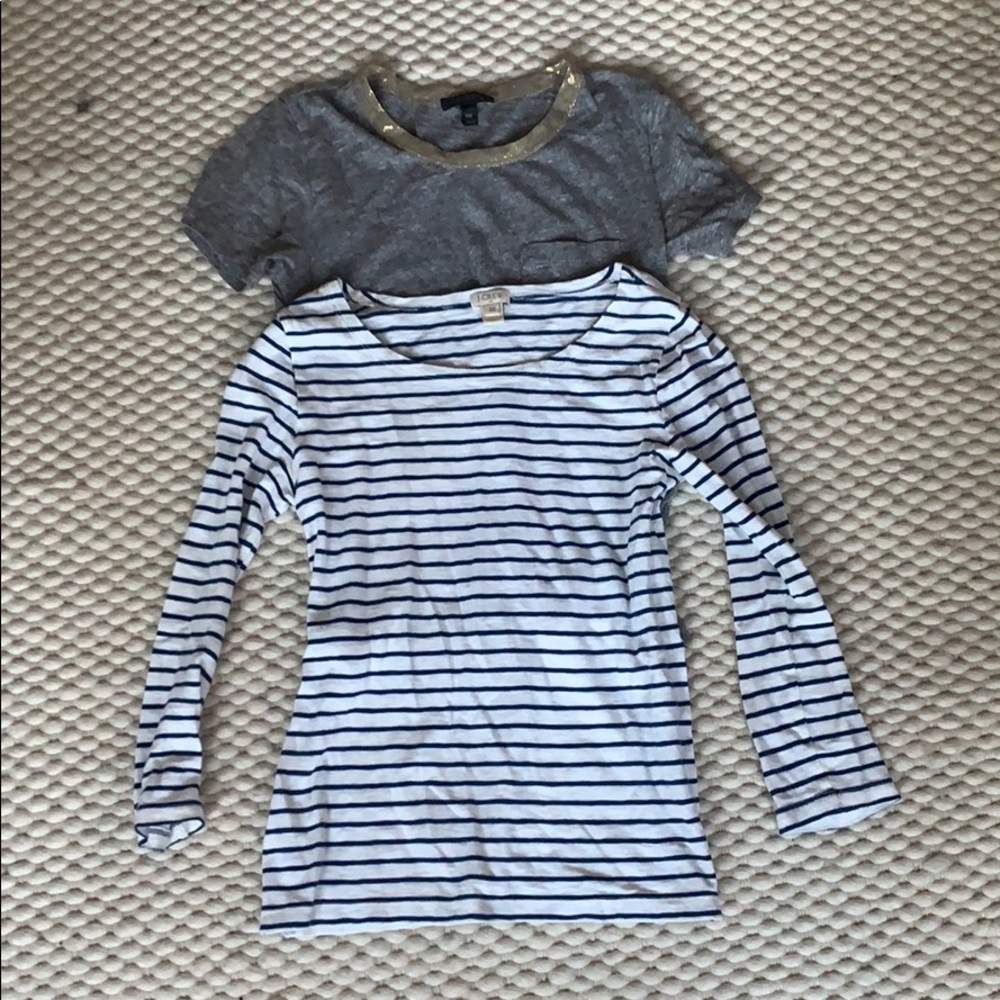 J Crew Tee Bundle 1 Long Sleeve and 1 Short Sleeve